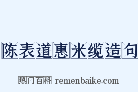 陈表道惠米缆造句是什么意思的图片